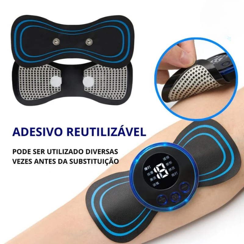 MassageFlex® | Massageador Muscular Eletroterapia + Display Digital + Controle Remoto de Brinde